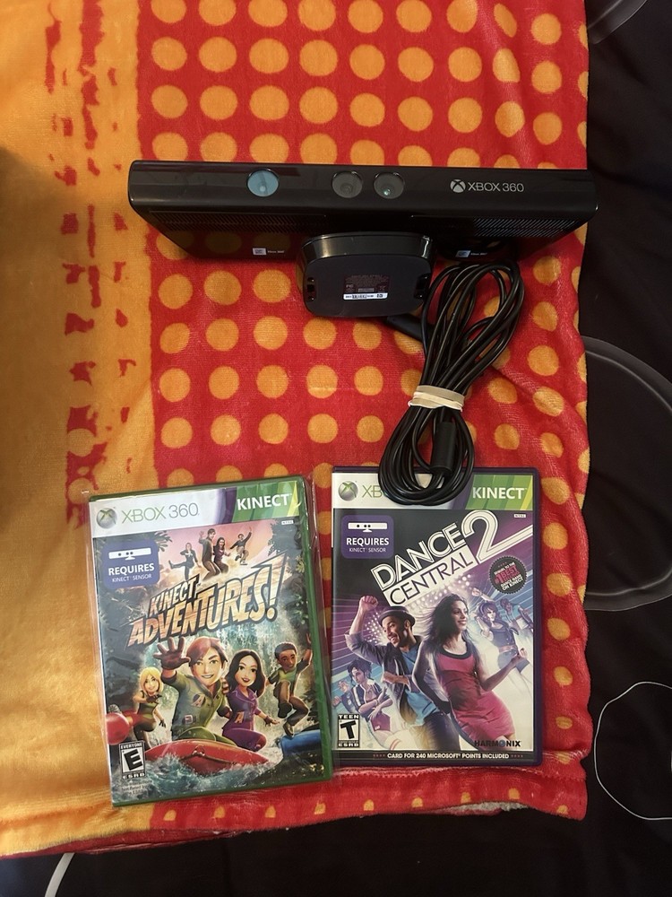 xbox 360 kinect sensor bar with Games