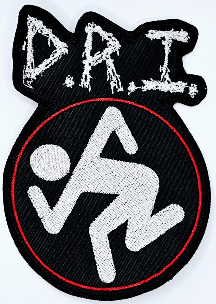 D.R.I. LOGO (shaped border) EMBROIDERED PATCH