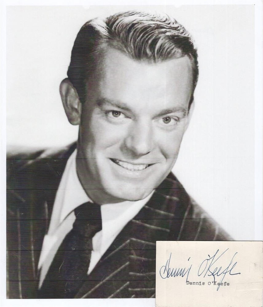 Dennis O'Keefe- Signed Vintage Notecard