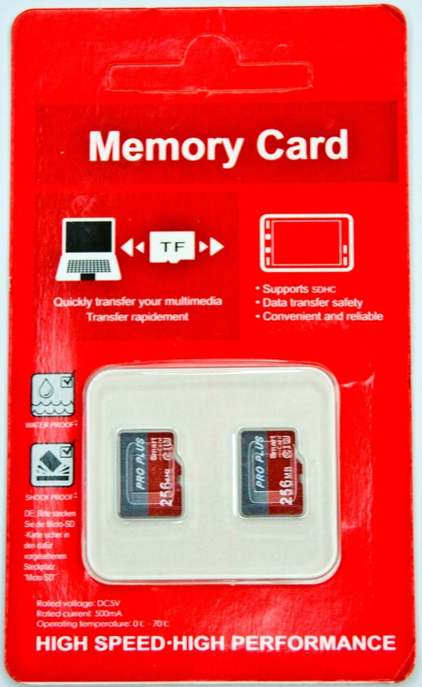 " 128MB 256MB 512MB Micro SD TF Memory Card ( 2 pcs pack with a adapter)