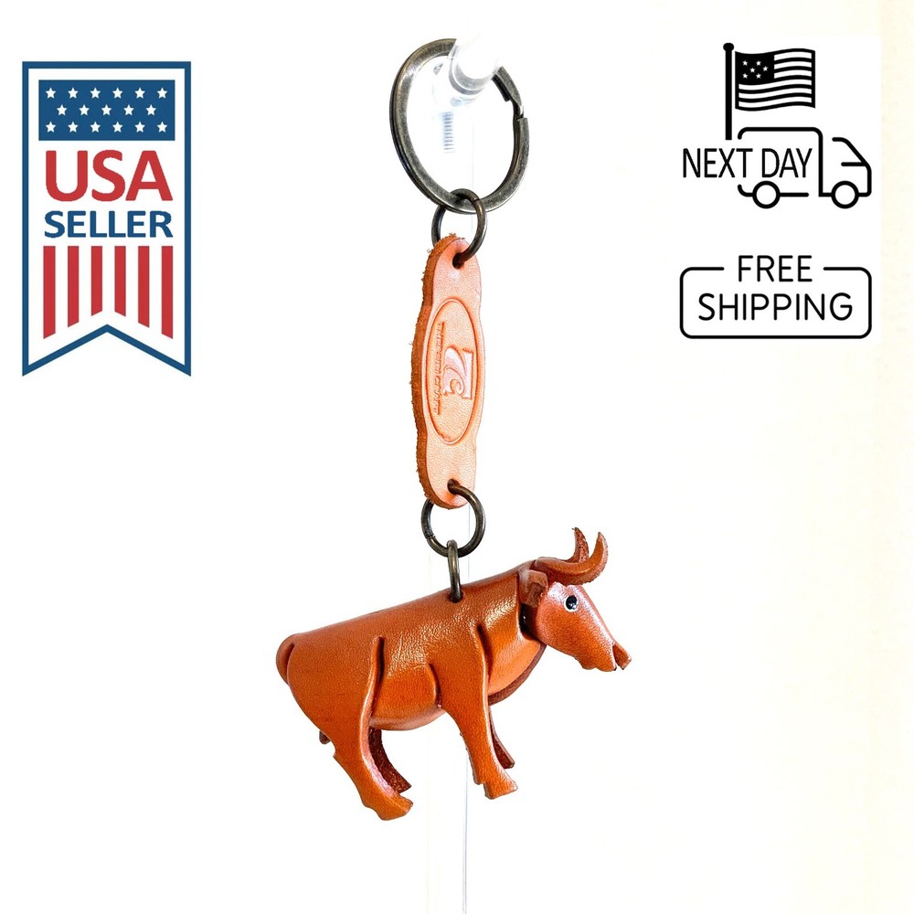 Cow Handmade Leather Keyring