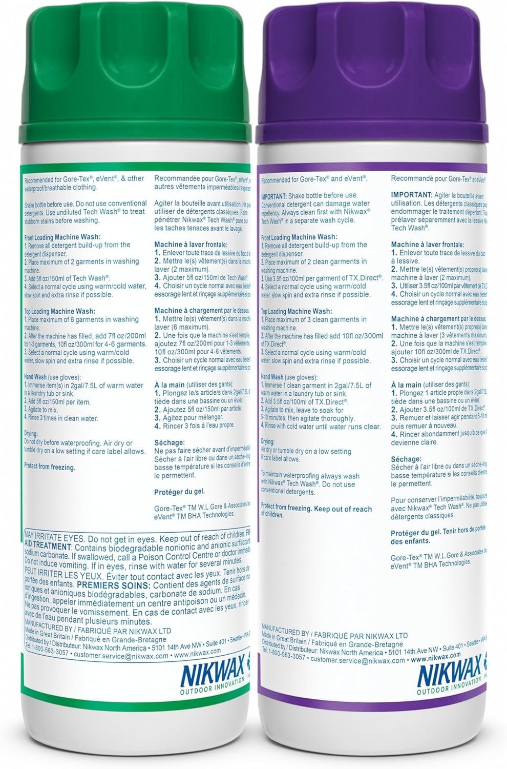 Nikwax Tech Wash/TX.Direct Weatherproofing One Color 10oz. / 300ml