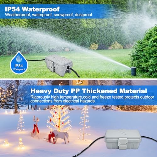 3PCS Small Weatherproof Electrical Connection Box(Inner Grey