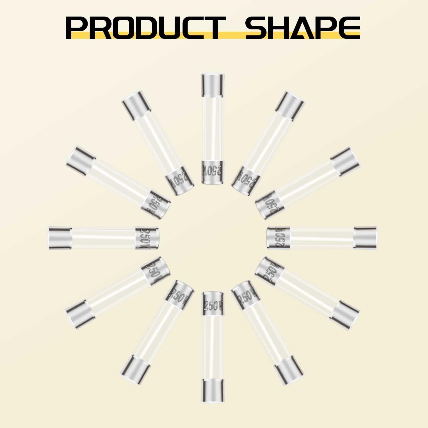 Fast Blow Glass Fuse Assortment Kit, 24 Values Glass Fuses 250V 5x20mm 0.5A NEW*