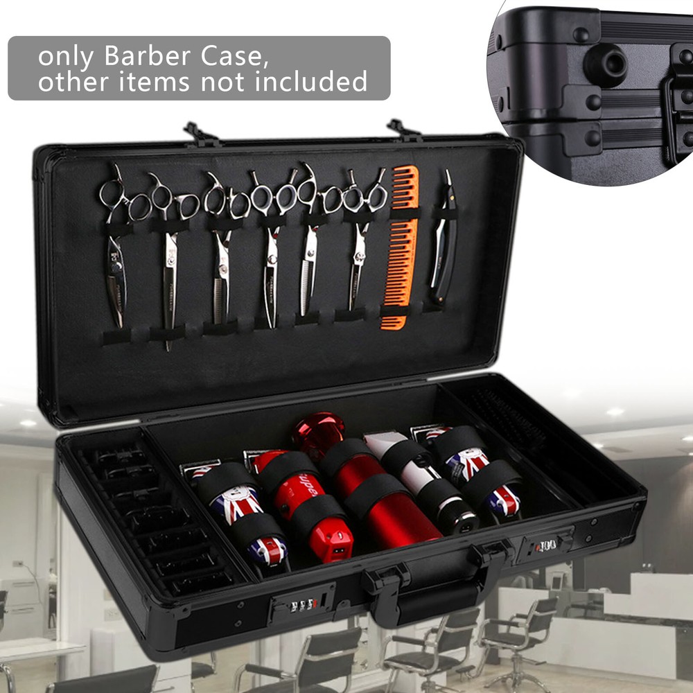 Portable Barber Tools Bag with Security Lock for Clippers & Scissors