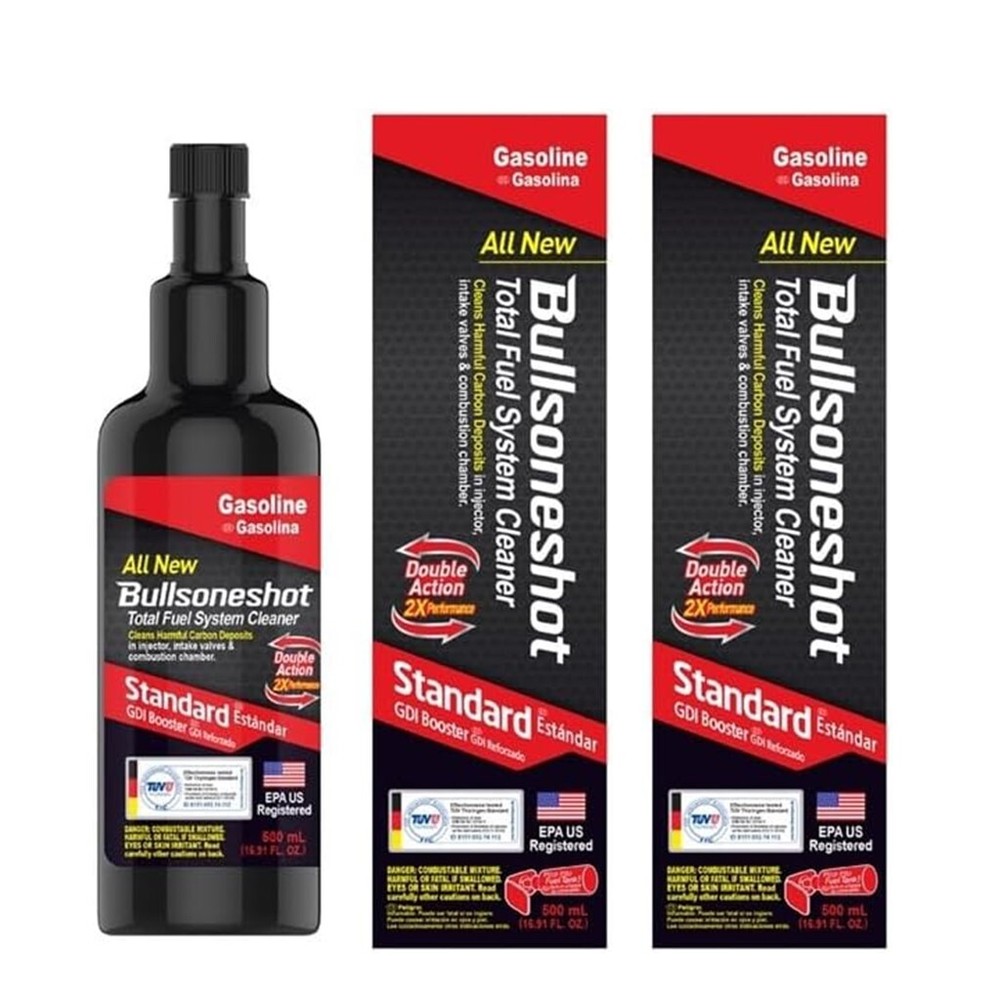 2 Pack Bullsoneshot Standard Total Fuel System Cleaner for Gasoline Engine