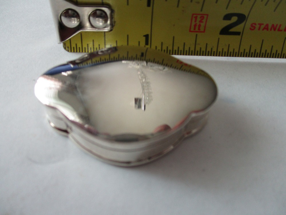 Sterling silver pill box infinity style solid 925 silver smooth top