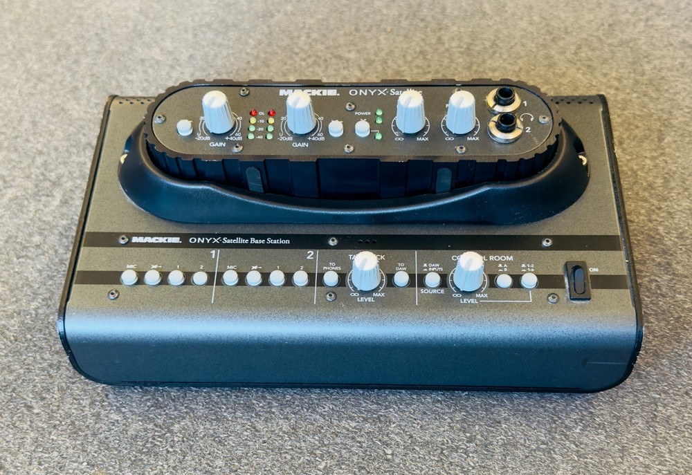 Mackie Satellite System FireWire 2-channel Audio Interface, pod and base