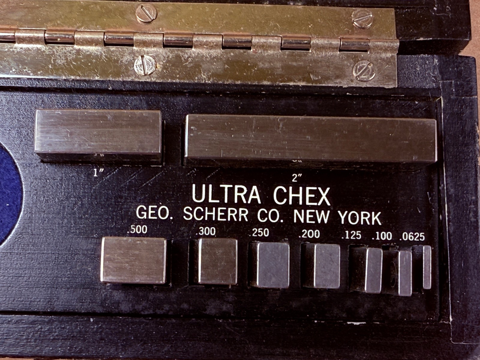 Vintage - ULTRA CHEX Gage Block Set Geo SCHERR .0625" - 2" in Case