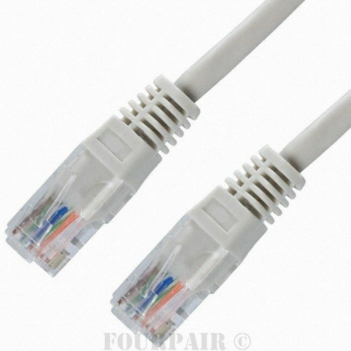 2 Pack Lot - 10ft CAT6A Ethernet Network LAN Router Patch Cable Cord Wire Gray