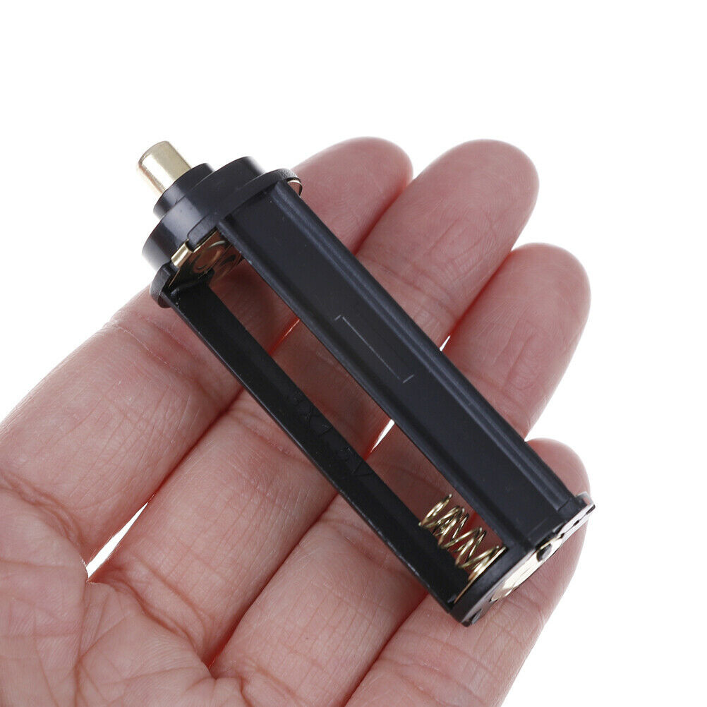 2x 3-AAA Battery Holder Cylindrical Round Circular Case Plastic 18650 Flashlight