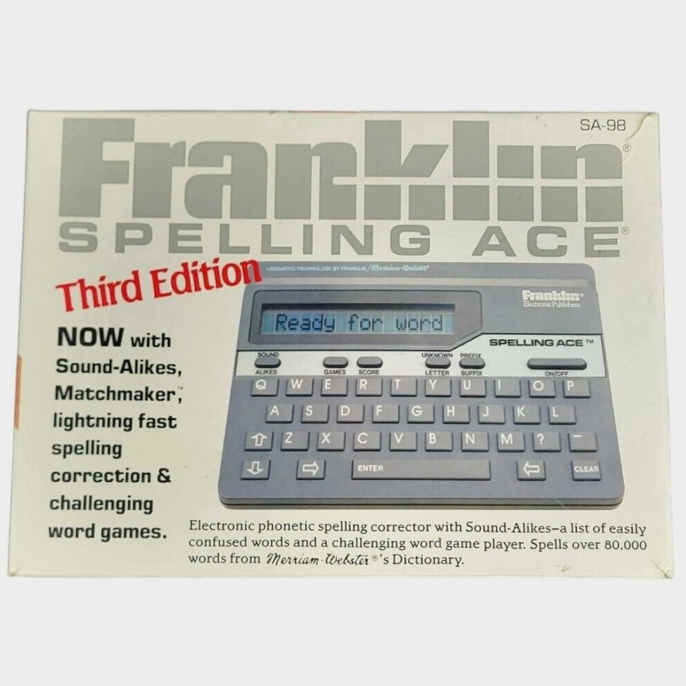 Franklin Spelling Ace SA-98 Third Edition Boxed Vintage Tested Working