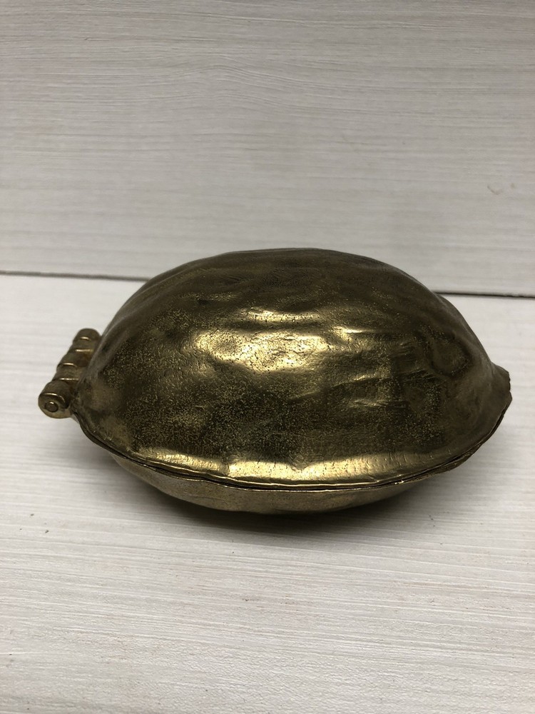 Vintage Solid Brass Walnut Nutcracker Large Hinged Nut Cracker Italy