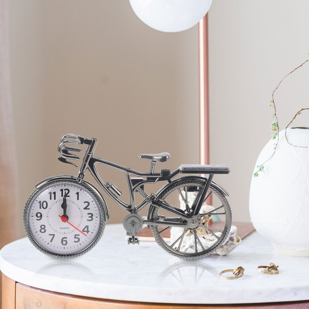 Bicycle Alarm Clock Retro Creative Clock Desktop Vintage Clock Desktop Decor