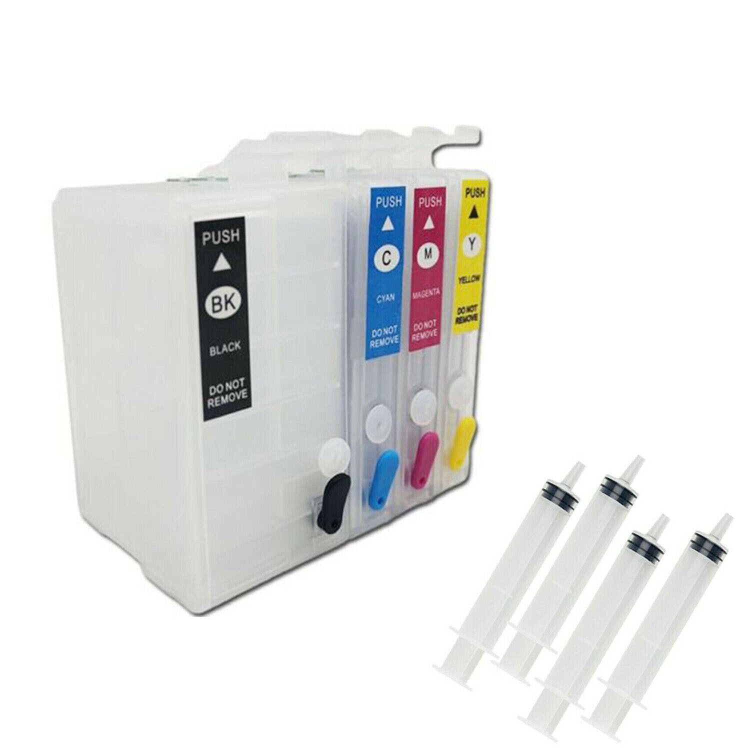 4Color Refillable ink cartridges For Epson WorkForce 7210 7710 7720 7610 Printer