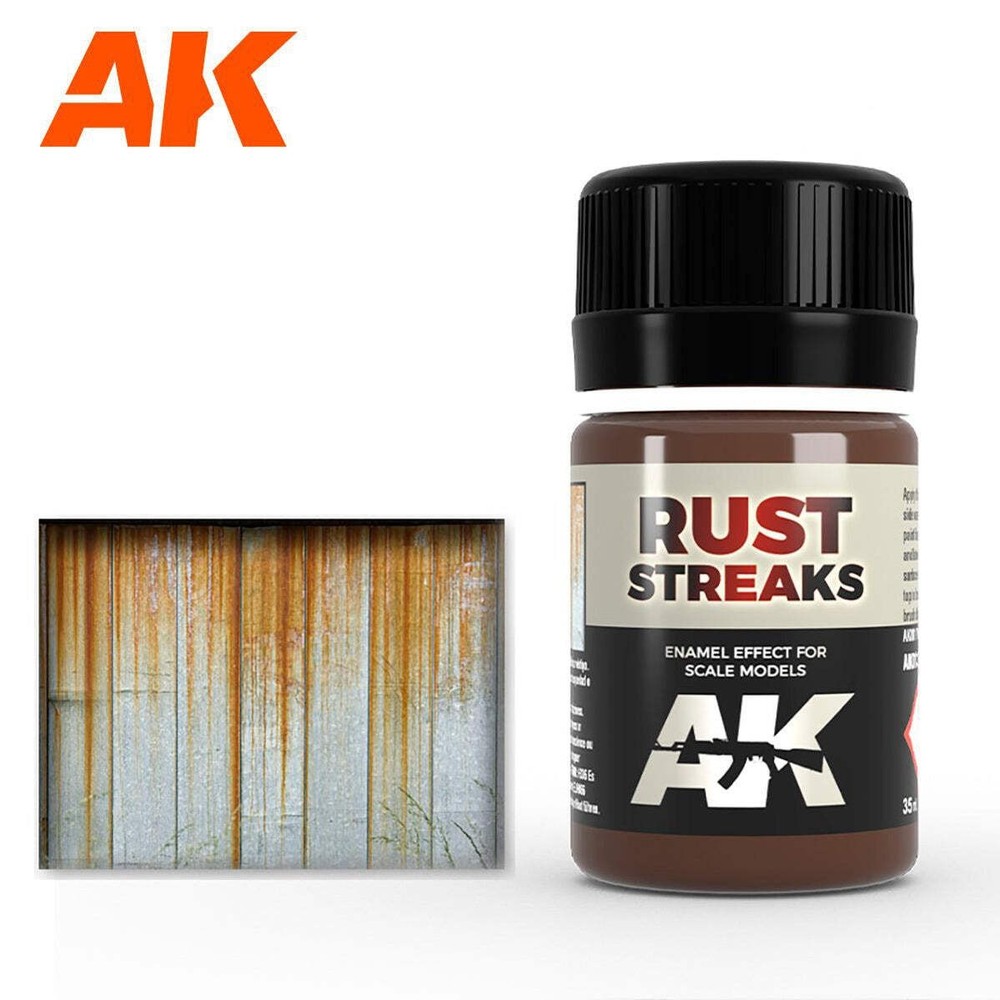 AK Interactive Rust Streaks Enamel Paint 35ml Bottle