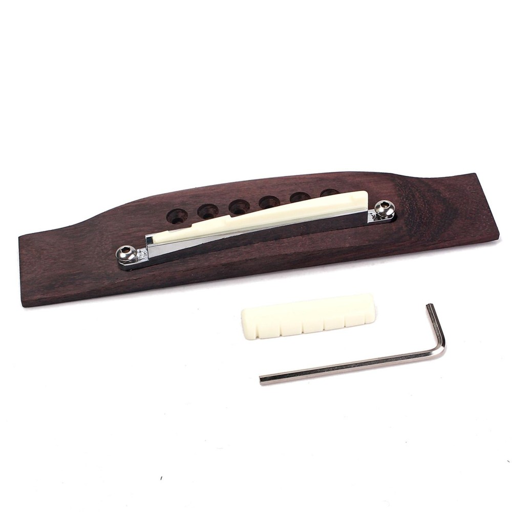 Durable Guitar String Bridge Shaft Saddle Nut Set For Steel String Folk Guitar B