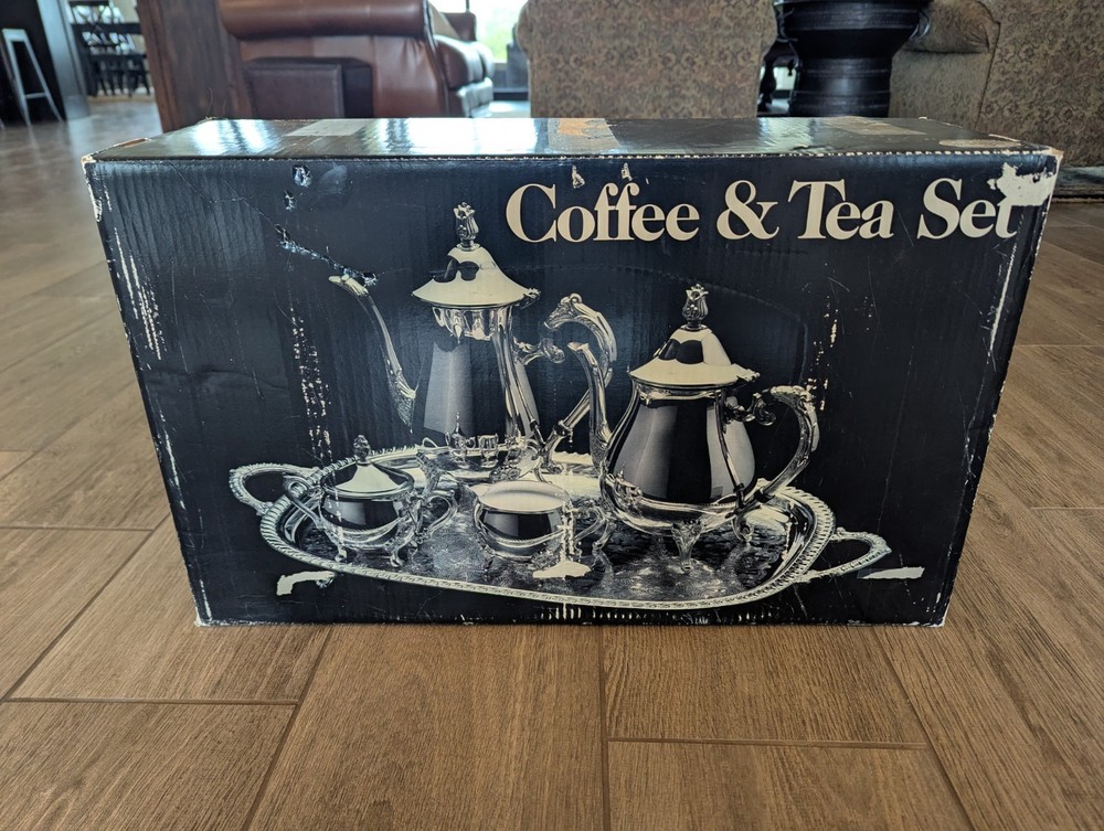 Silverplated coffee and tea set