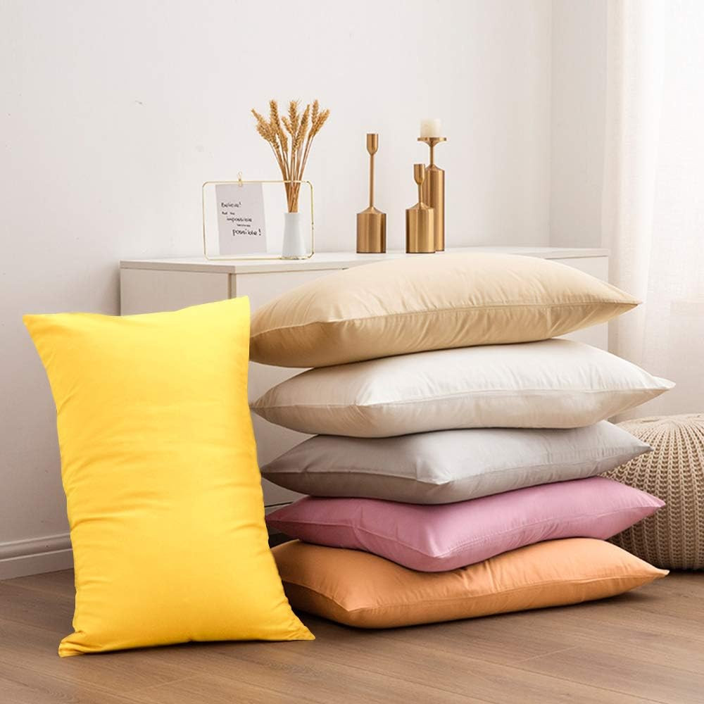 King Pillowcase Set - 2 Pack Brushed Microfiber 20X36 Pillowcases - Soft, Wrinkl