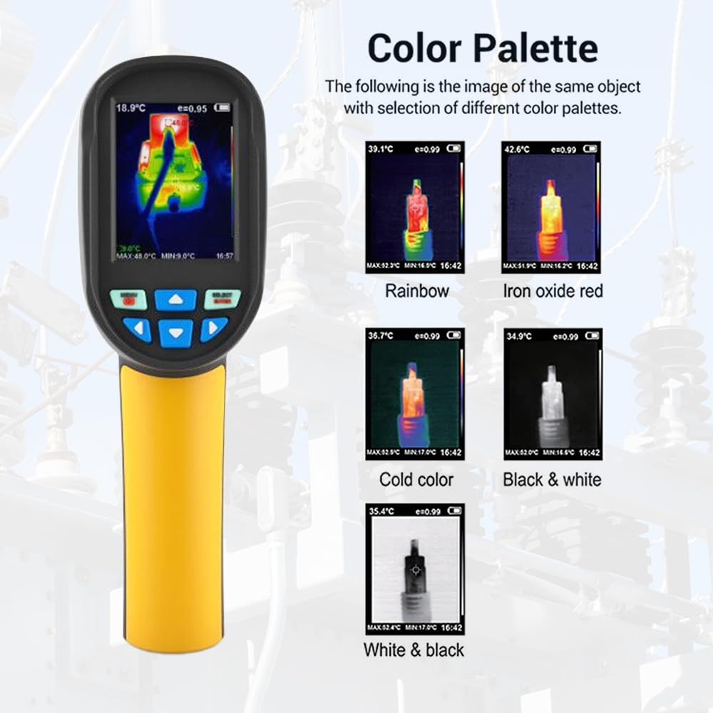 HT-04D Portable Thermal Imaging Camera with Laser Pointer and 25Hz Refresh Rate