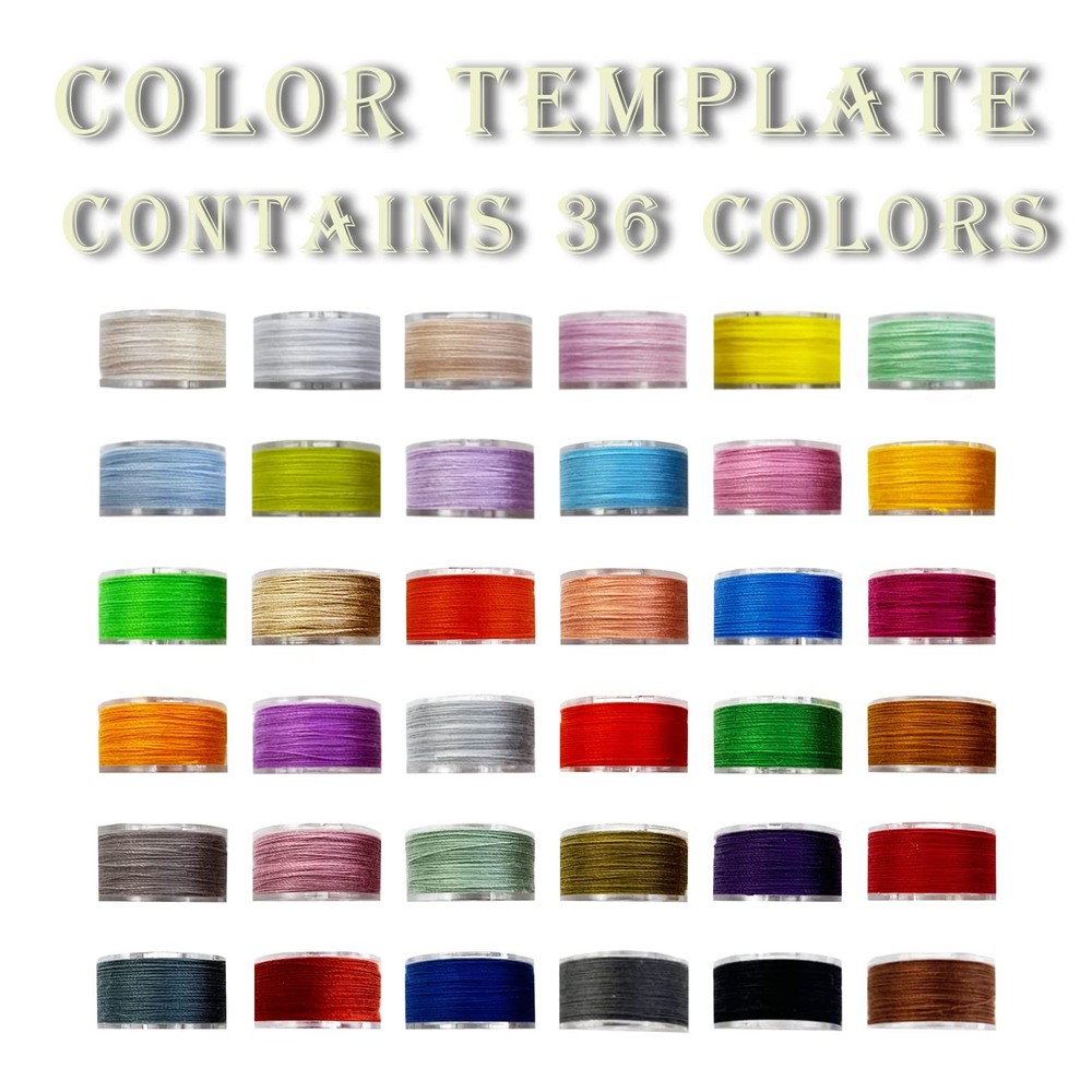 Bobbins and Sewing Threads Pre Wound for Multiple Machines 36 PCS Plastic