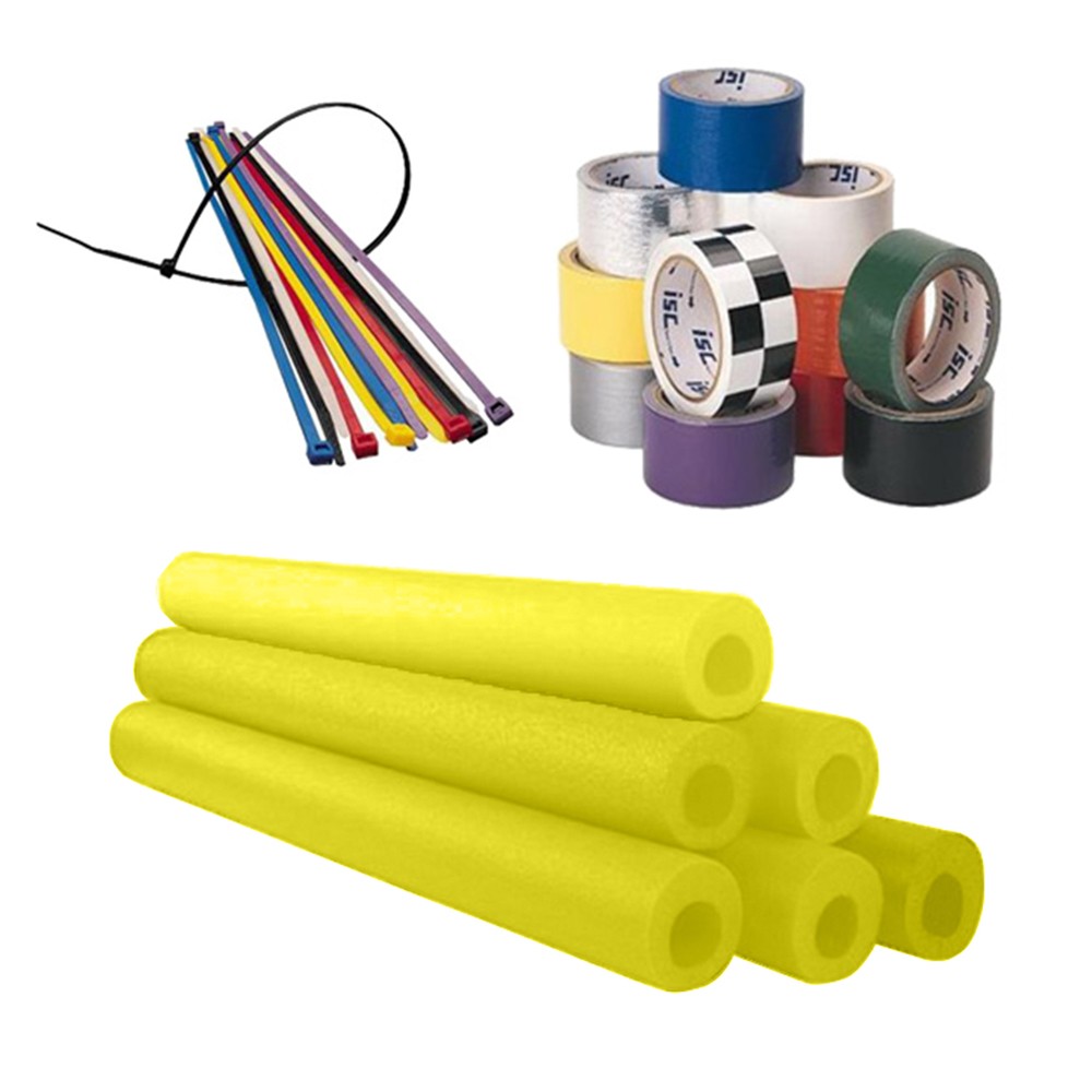 Foam Roll Bar / Cage Padding Installation Kit, Yellow