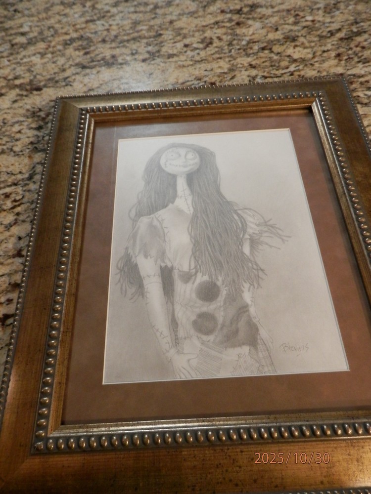BRET BLEVINS FRAMED ART GRAPHITE LONG TALL SALLY SIGNED!!