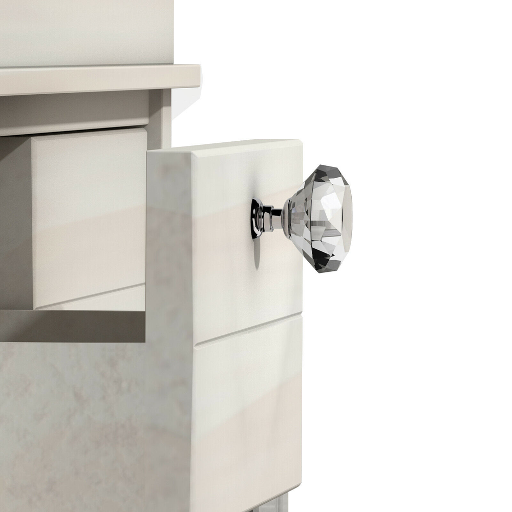 LOT Crystal Glass Knobs Drawer Pulls Diamond Shape Kitchen Cabinet Dresser Pulls