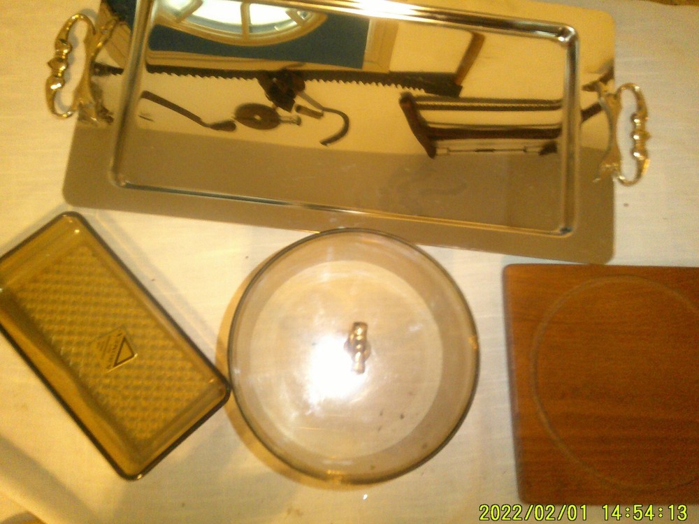 VINTAGE KROMEX CHEESE SERVER SNACK TRAY SET GENTLY USED