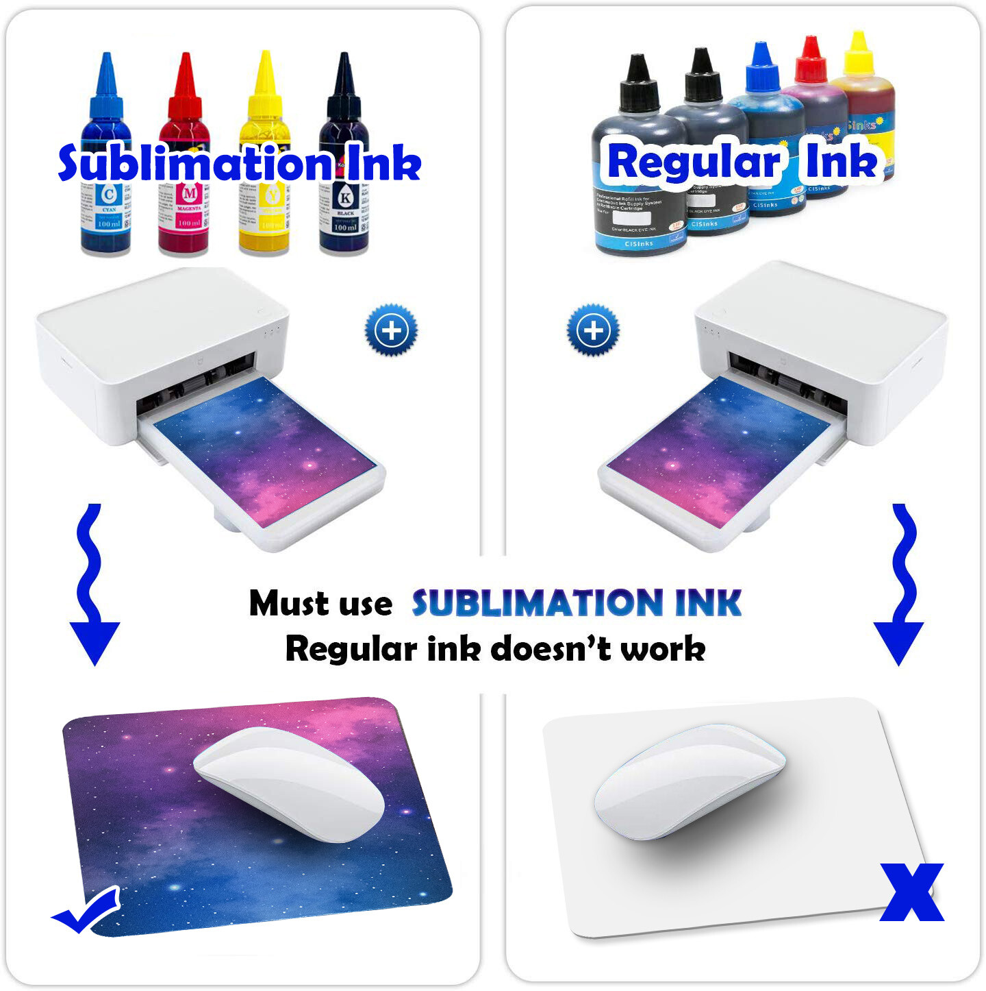 A-SUB Sublimation Blanks, 24PK Large Extended Gaming Mouse Pads 9.4"x7.9"x0.08"