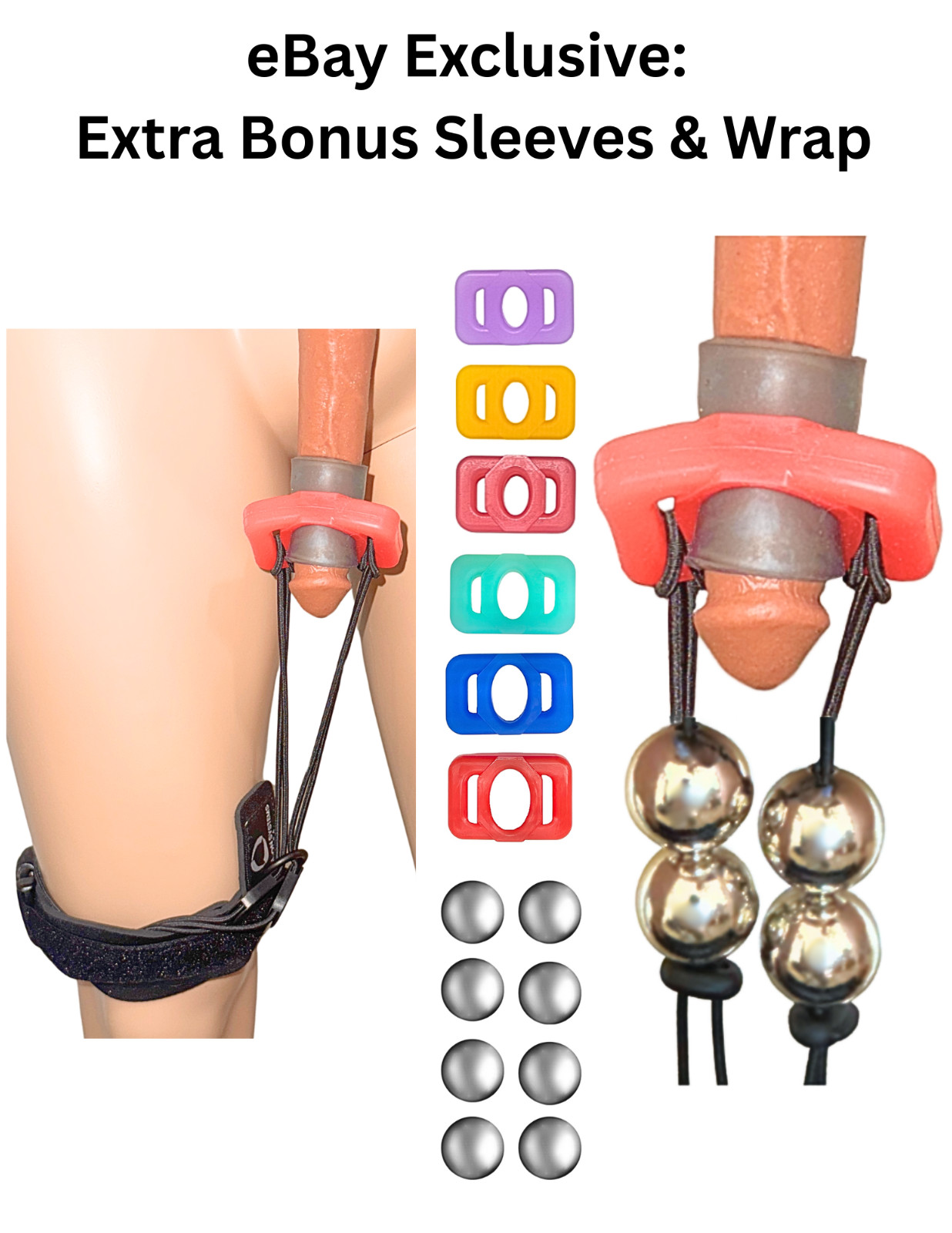 Penis Stretchers & Penis Weight Hanger Sets - Discrete Penis Stretching Device