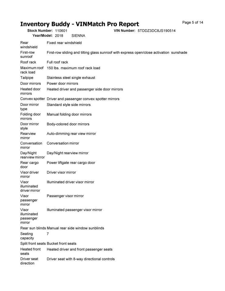 Seat Belt Front Bucket Pre-crash System Driver Fits 18-20 SIENNA 10324687