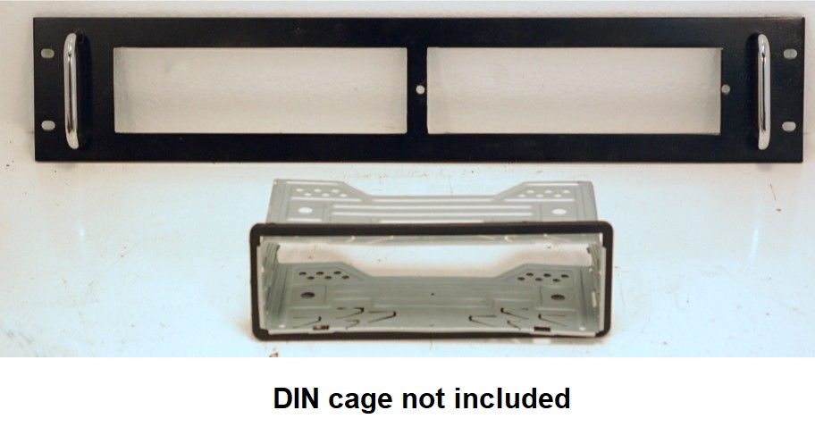 2U RACK PANEL for One or Two Single DIN RADIOS plus Optional Filler Plate