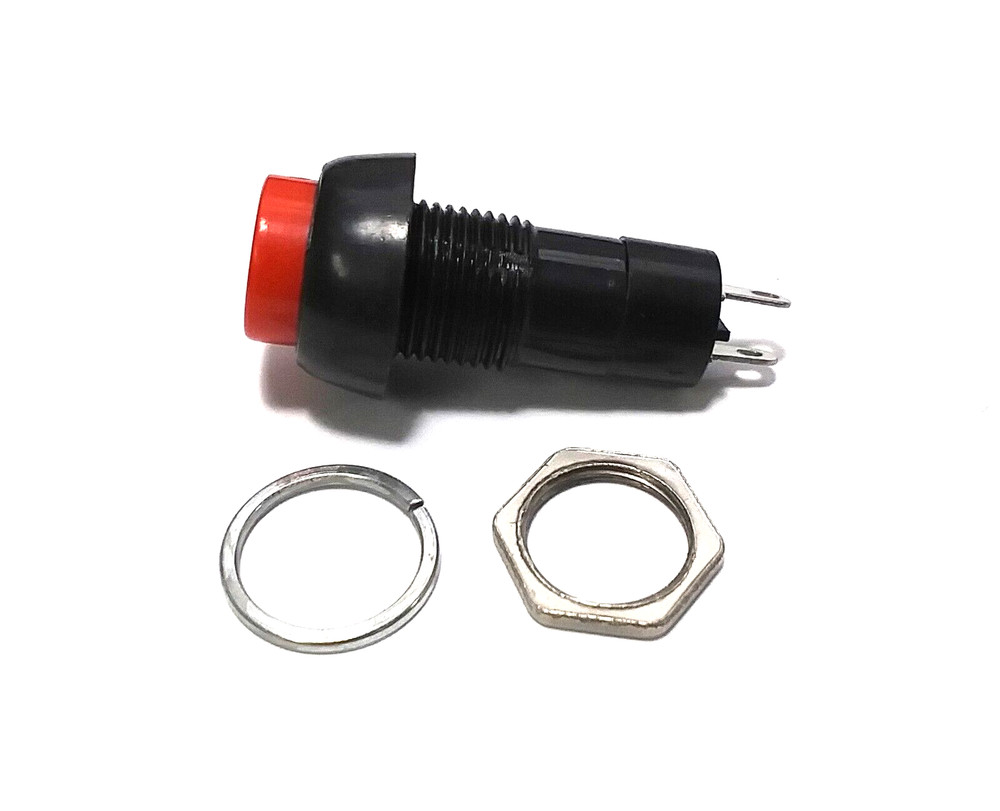 Red BBT Marine Grade 12 Volt Momentary On/Off Push Button Switch