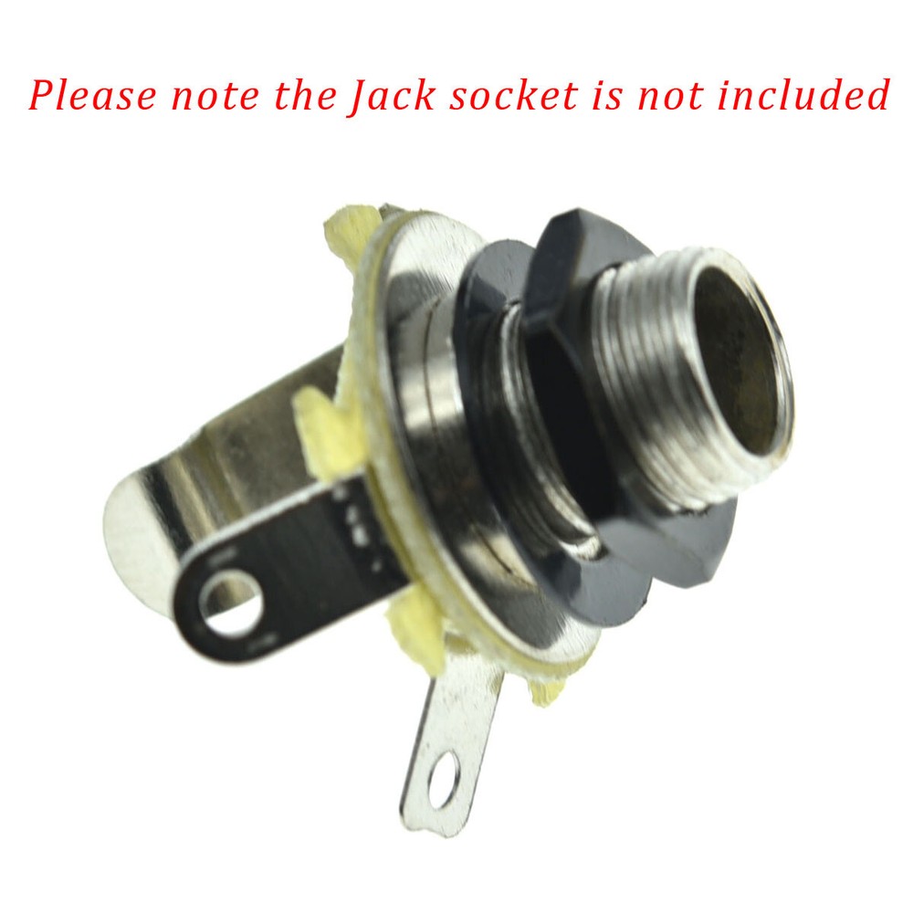 20pcs Guitar Input Output Jack Socket Nuts and Washer Metric Jack Nuts Black