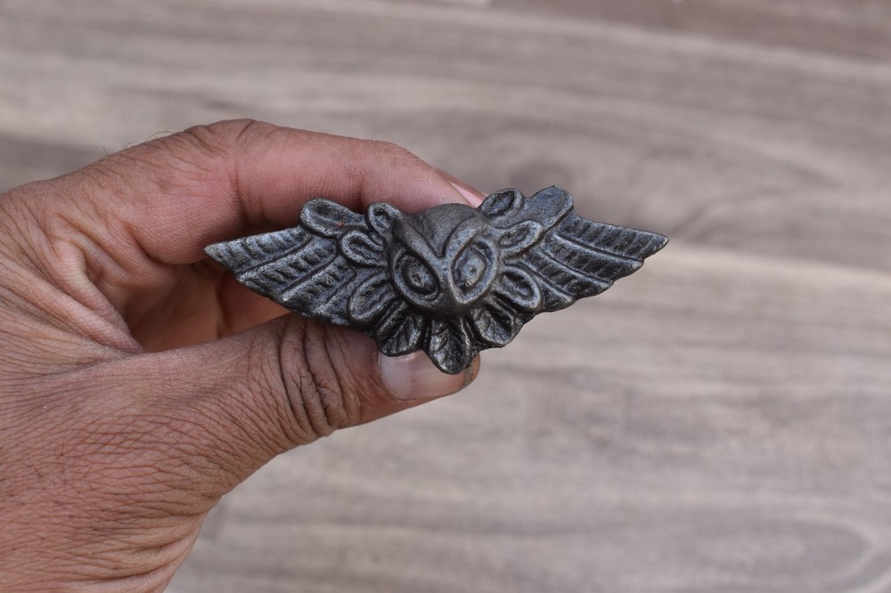 Vintage OWL Shape cast iron cabinet drawer door knobs handles pull rustic 10 pcs