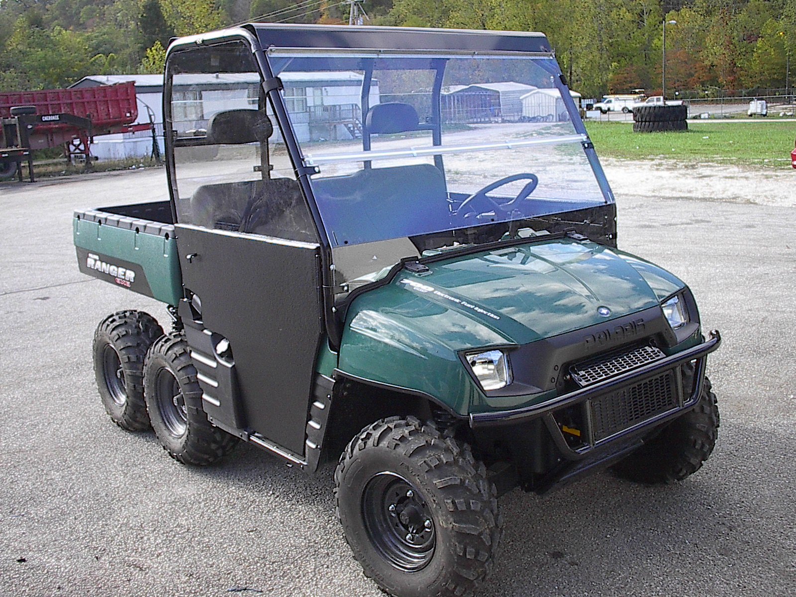 2002-08 Polaris Ranger 500,700 Clear Folding Windshield.1/4 THICK Polycarbonate!