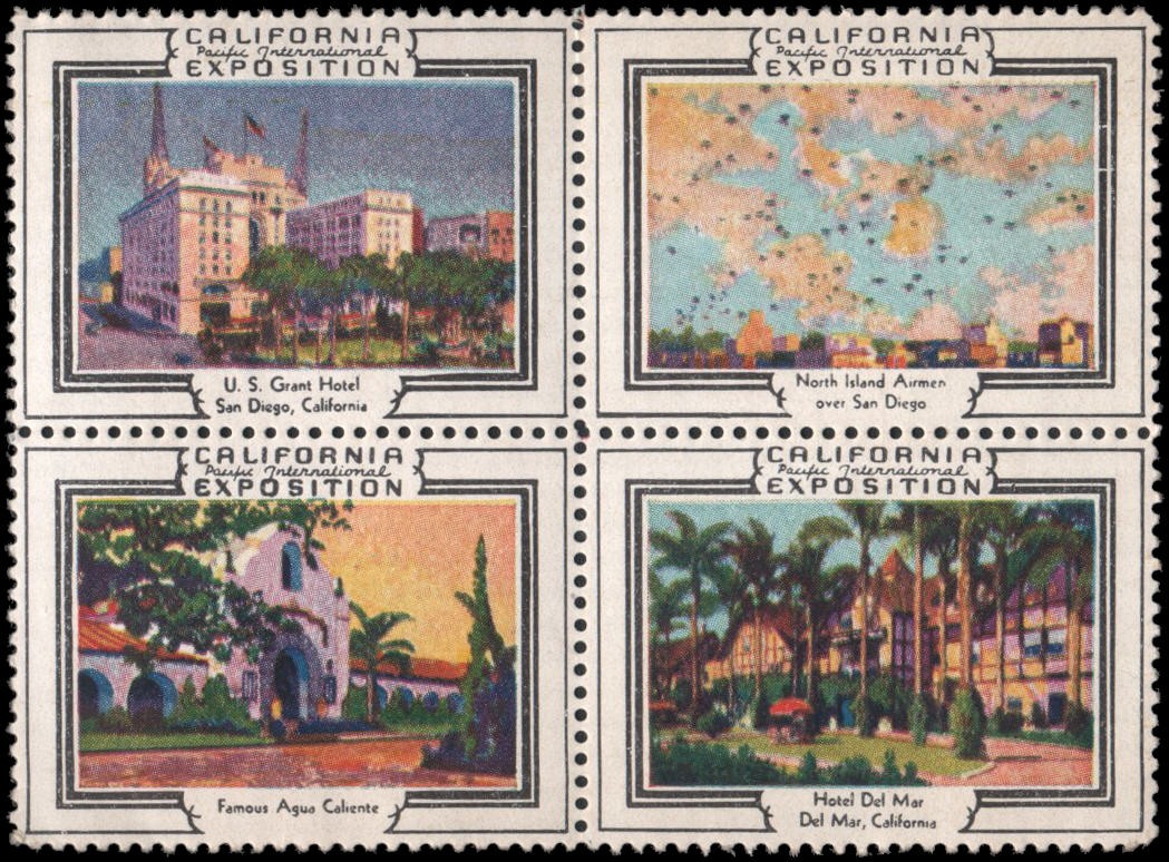 US MNH California Expo seals