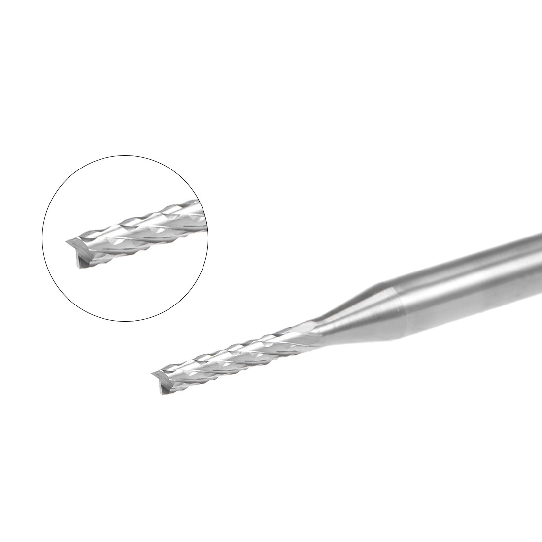 10Pcs 1.5mm x 38mm Carbide End Mill Milling Cutter CNC Router Bits 1/8" Shank