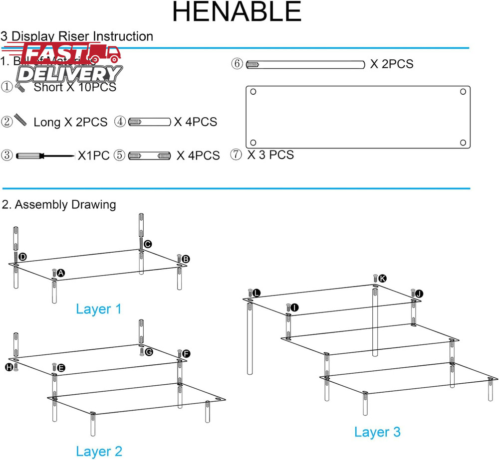 Large Acrylic Display Risers, Perfume Stand Organizer, Clear Acrylic Shelf Riser