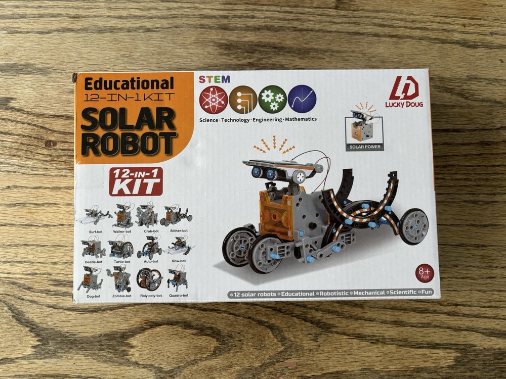 Educational 12-In-1 Solar Robot Kit For STEM Learning By Lucky Doug