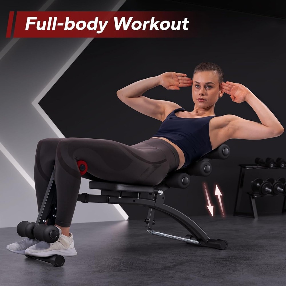 Ab Machine,Multi-Functional Adjustable Ab Trainer, Ab Workout Bench for Home Gym