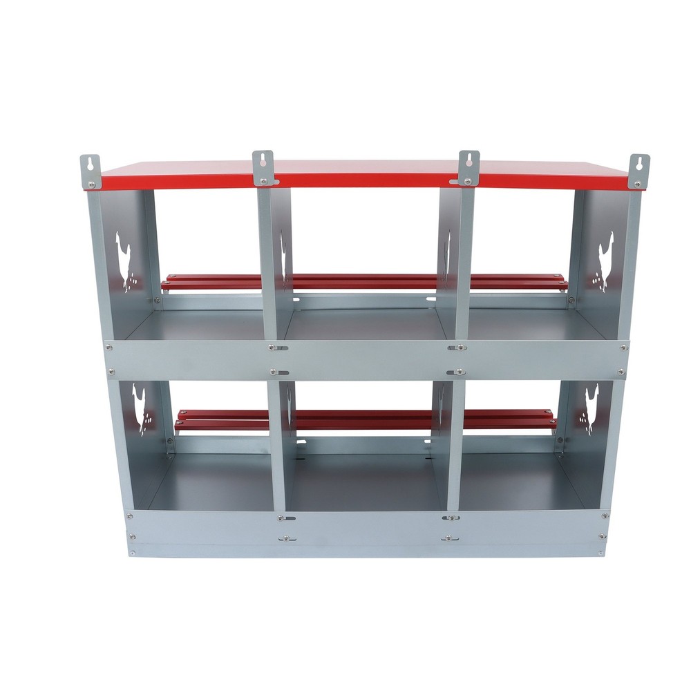 Heavy Nesting Box Chicken Nesting Box 6 Room Metal Nesting Red 6 Compartment