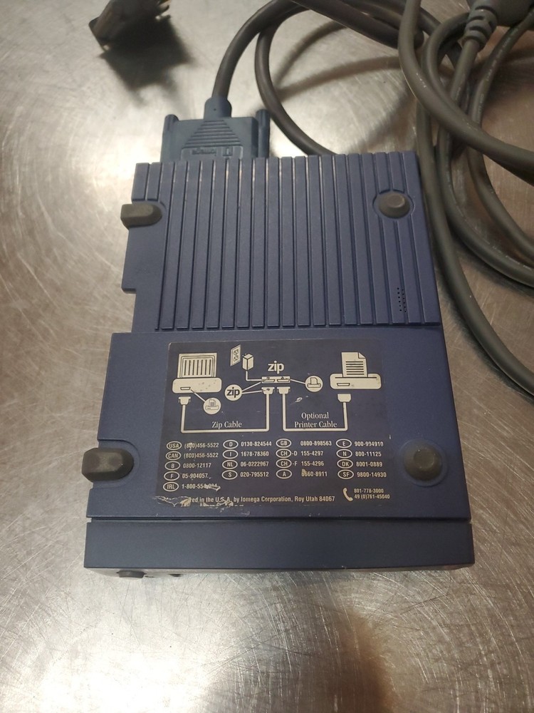 Iomega - 100MB External PC Zip Drive - Blue