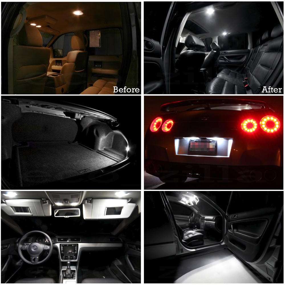 Fits 1998-2003 Dodge Durango WHITE LED Interior Light Accessories Package Kit 6x