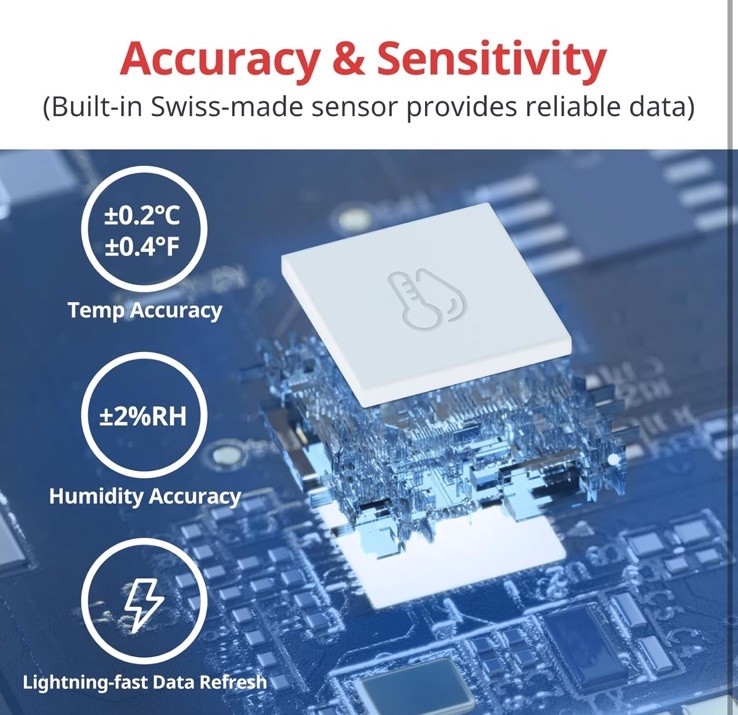 Switchbot thermometer & Hygrometer, Smart Bluetooth Temperature Humidity Sensor