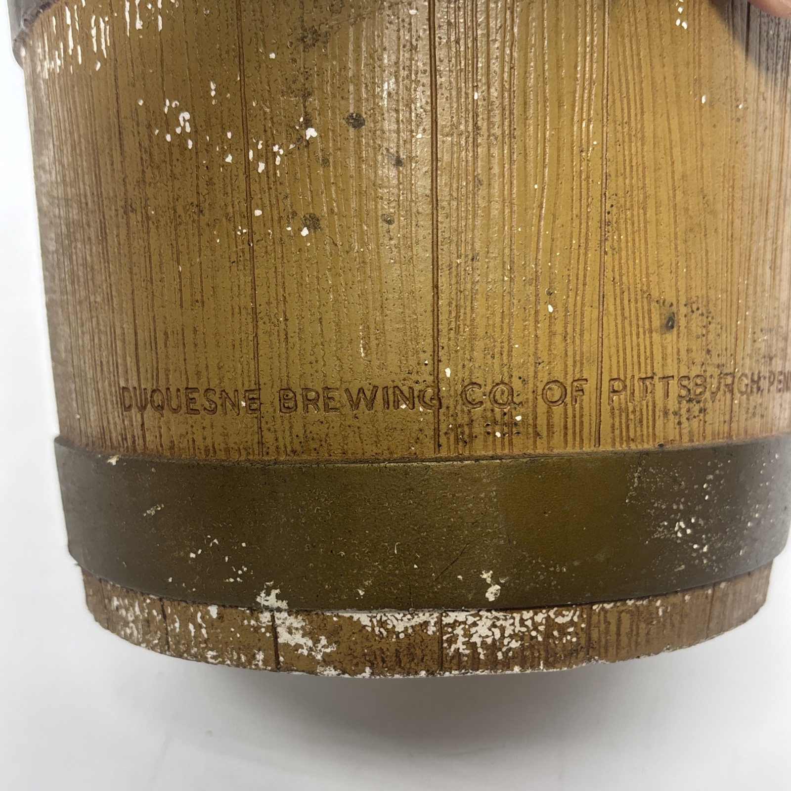 Rare Vintage ASK FOR A FROSTY Duke Duquesne Beer Bucket Sign Display 1958 USA