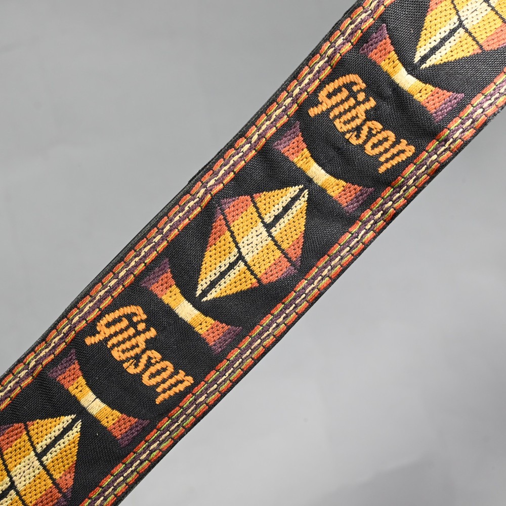 RARE: Authentic GIBSON Embroidered Monogram Guitar Strap, 1970s