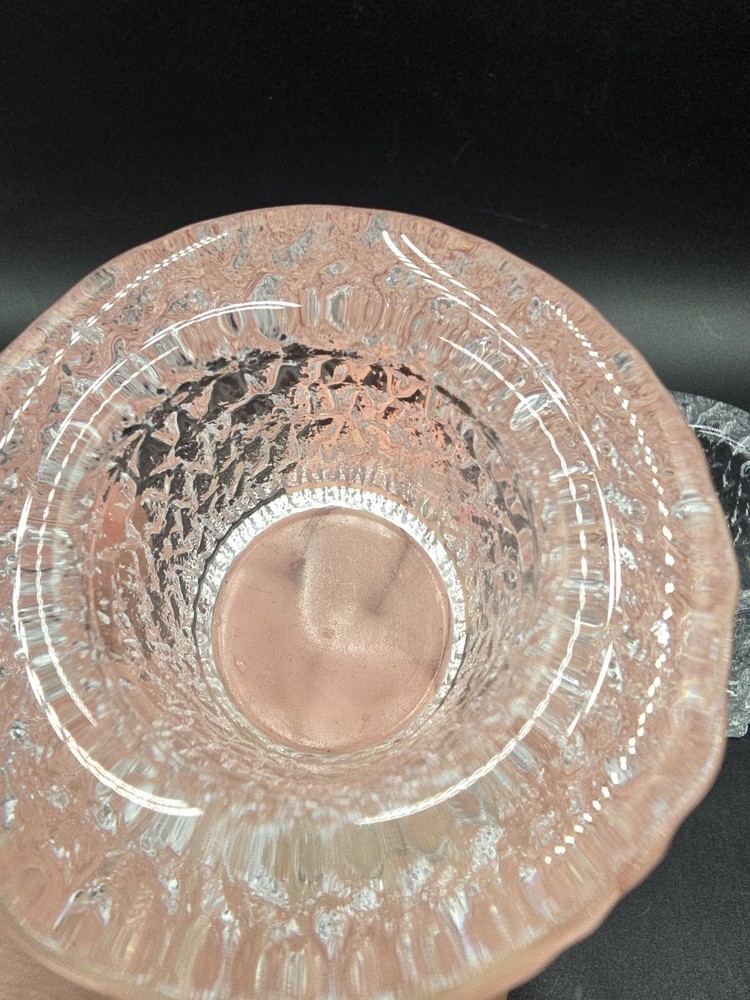 2 PC MCM Thick Ice Glacier Candle Holders