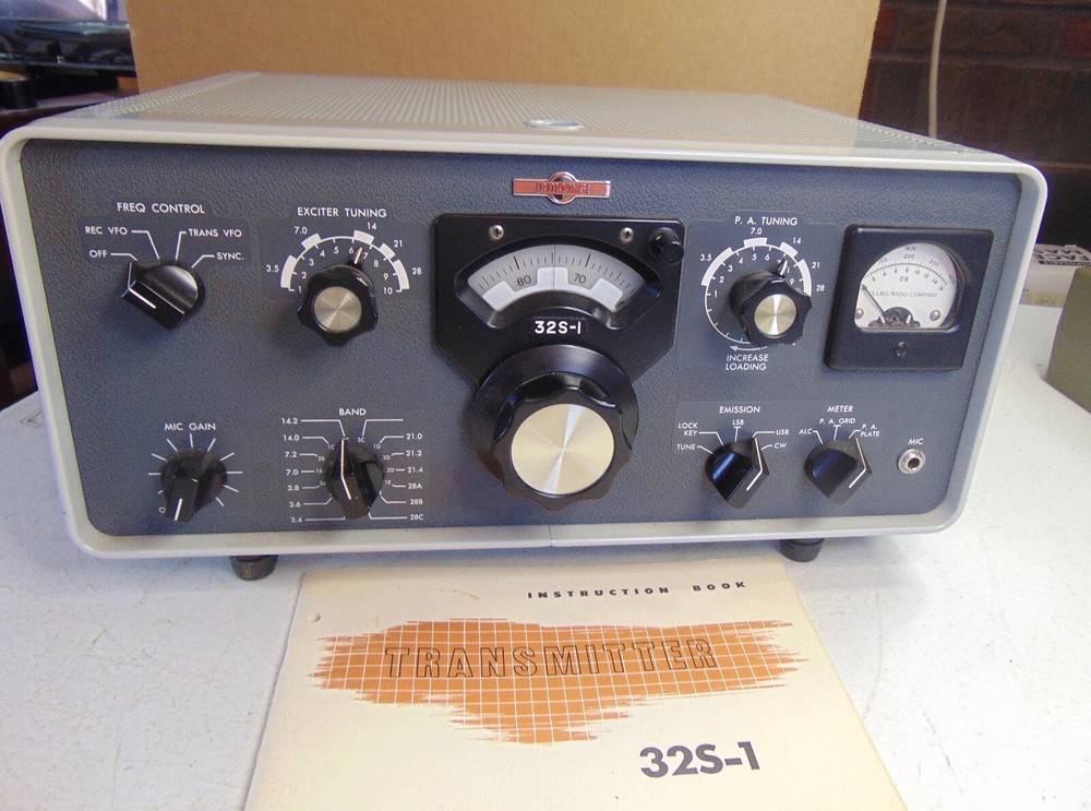Collins 32S-1 Ham Radio Transmitter with Manual